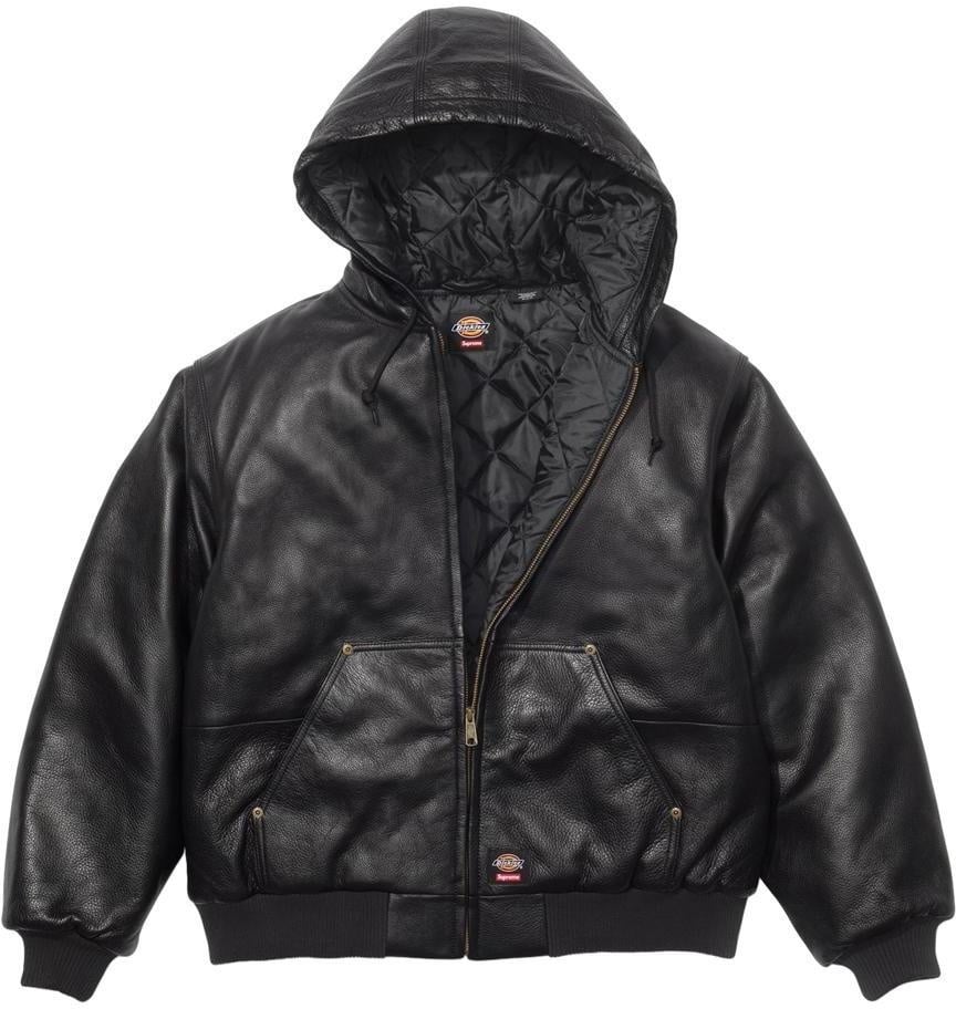 Supreme®/Dickies® Hooded Leather Work Jacket view 2